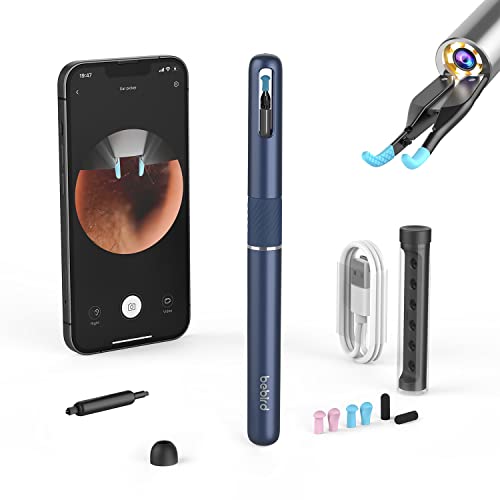 耳かき カメラ BEBIRD® Note5 メカニカルアーム付き みみかき 1000W画素 3.2mm極細レンズ ピンセットとイヤースプーン3-in-1 イヤースコープ スコープ 耳掃除 LEDライト付き 無線WIFI接続 耳垢クリーニング iOS/Android対応可能 耳掻き セット 子ども/高齢者にも適用 (ブル-)のサムネイル