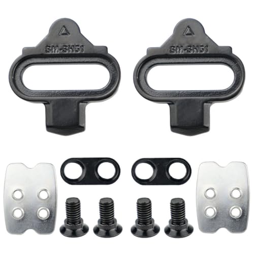 Calas SPD compatibles con SH51 SH56, Set Antideslizante para MTB e Indoor Cycling, Recambio de Pedales con Placas traseras