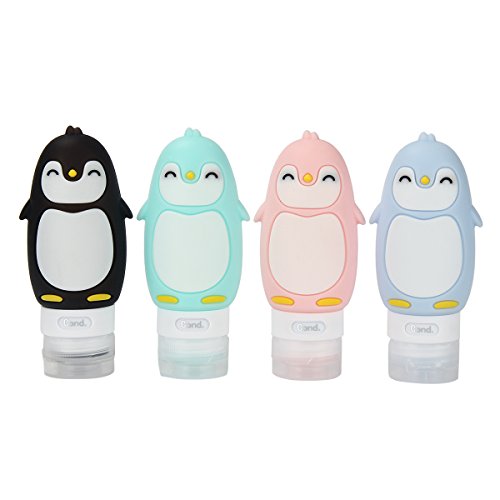 Cadillaps Lot De 4 Flacons De Voyage En Silicone Pour Lotion Crème Solaire Shampooing Bocal Rechargeable Cover