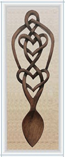 Eternal Knot Hand carved Welsh Love Spoons - Image 2