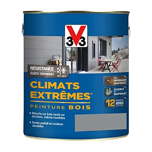 Peinture Bois Climats Extrêmes Sat Gris Galet 2 L