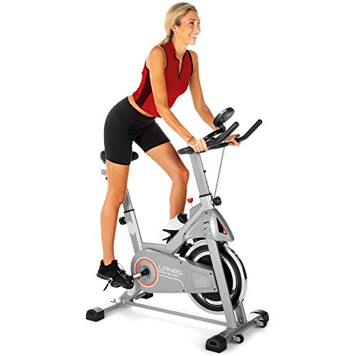 Lanos Exercise Bike, Stationary Bike For Indoor Cycling | The Perfect Exercise Bikes For Home Gym | Indoor Exercise Bike For Men And Women | Stationary Bike | Comfortable Seat Cushion, Silent Belt Drive, Ipad Holder #TOP5
