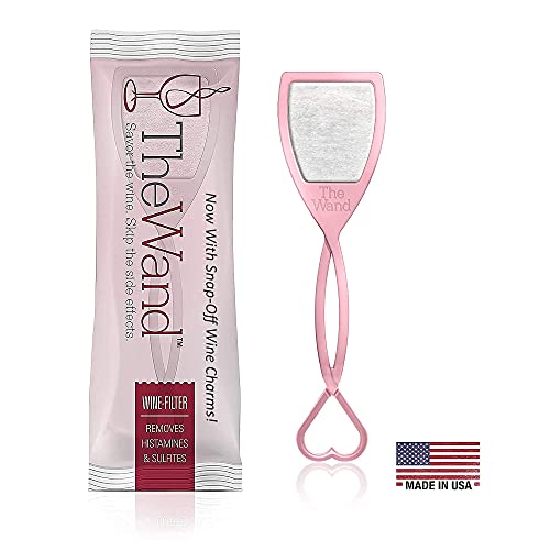 Purewine Wand Purifier Filter Stick Removes Histamines And Sulfites - Reduces Wine Allergies & Eliminates Headaches - Drop It & Stir Aerates Restoring Taste & Purity - Pack Of 16 (Pink+ Red) #TOP7