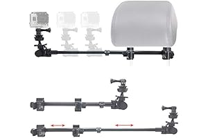 ChargerCity Dual GoPro Telescopic Headrest Mount for GoPro Hero