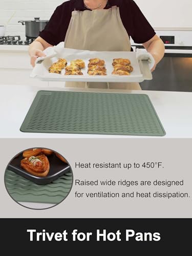 Stove Top Covers for Electric Stove, Food Grade Heavy Duty Silicone Glass Stove Top Cover Protector, Induction Cooktop Protector, Heat Resistant Range Ceramic Stove Top Covers Mat, Oven Cover