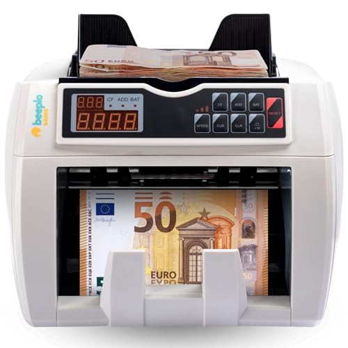 beeplo b4000 | Contador y Detector de Billetes EUR | Detección Fiable | Sólo cuenta número de billetes | Precisión Total en Billetes | Garantía 4 Años