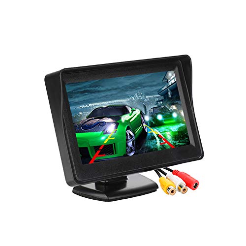 AIEK 4.3インチモニター 液晶高画質 オンダッシュモニター 2系統の映像入力...