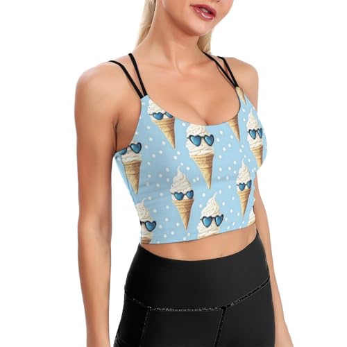 Soutien-gorge de sport avec rembourrage et motifs imprimés fun