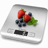 Balança de Cozinha Inox Digital para Alimentos Dieta Fitness Alta Precisão Resistente a Água Com Base Antiderrapante e Visor de Alta...