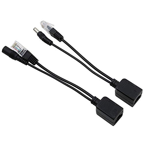 UHPPOTE Kit Adaptador Inyector y Splitter PoE Pasivo Power Over Ethernet Cable (Negro/Paquete de 5 pares) miniatura 2