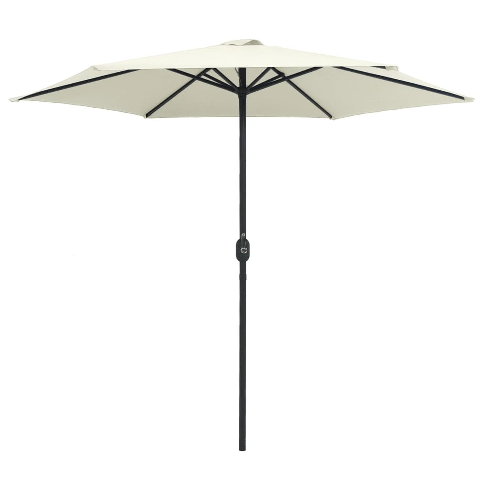 Homgoday Sombrilla de jardín con Palo Aluminio Blanco 270x246 cm Sombrilla Terraza Exterior, Sombrilla Jardín Grande Orientable Jardín Parasol Balcón