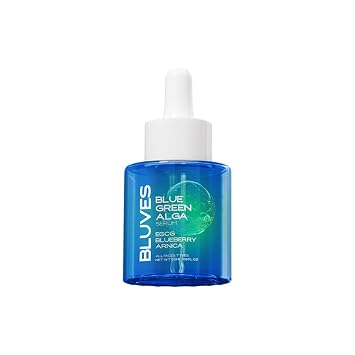 Bluves Blue Green Alga Serum, Reduces Capillary Cracks Appearance, Soothes Redness, Evens Skin Tone, Anti-Aging, 1.69 Fl Oz Pack of 1
