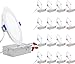 TORCHSTAR 16-Pack 12W 6 Inch Low Profile Ultra-Thin Recessed Ceiling Light with Junction Box, 3000K Warm White, Dimmable Can-Killer Downlight, 850lm 100W Eqv. ETL and Energy Star Certified