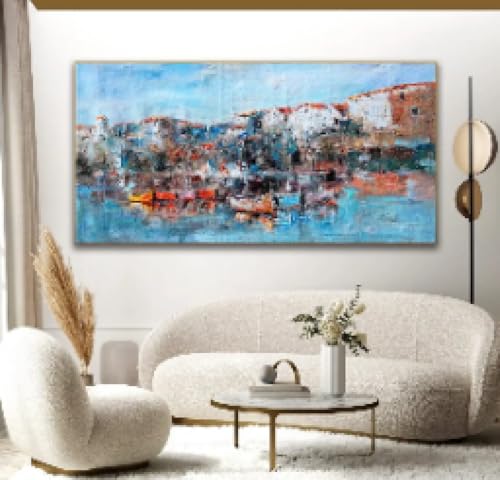 Bateau peinture à l'huile paysage pour chasser le stress du quotidien