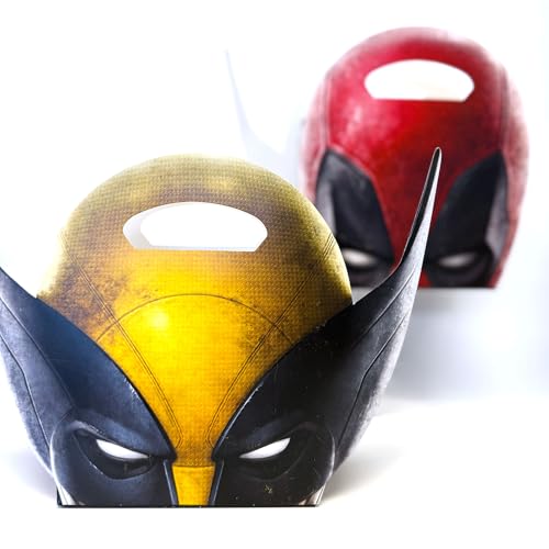 Deadpool & Wolverine Favor Boxes - Party Supplies Pack of 8 | Licensed Marvel Superhero Party Favors
