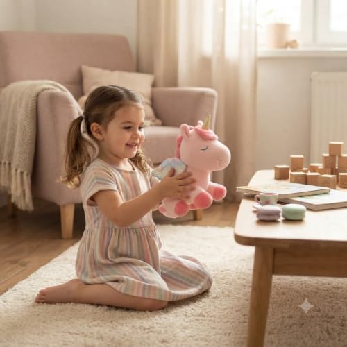 Image of Storescent Soft Toys for Kids - Stuffed Animal Plush Soft Toy for Boys & Girls | Plushie Toy Unicorn Pink 30cm