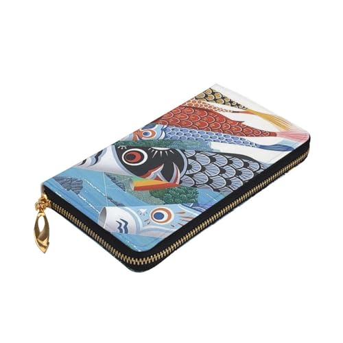 長財布 こいのぼり 財布 大容量 多機能 簡単で長持ち サイフ 防水 軽量 おしゃれ 小銭入れあ 現金収納 日常 カジュアル