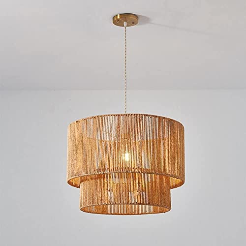 Lustre rétro en corde pour sublimer un éclairage de salon