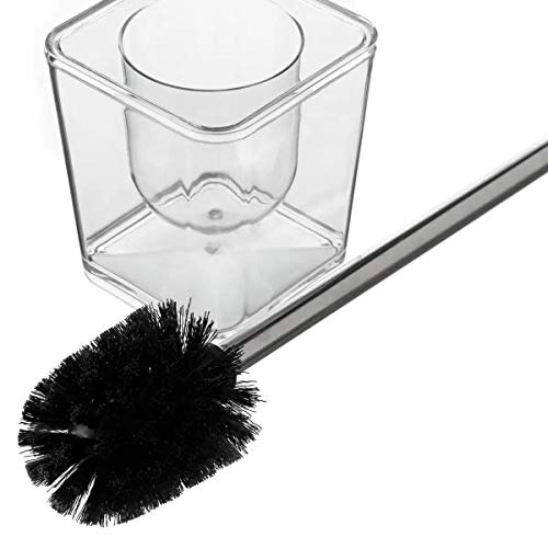 Dream Hogar Escobillero baño poliestireno Transparente 11,5x38,5 cm