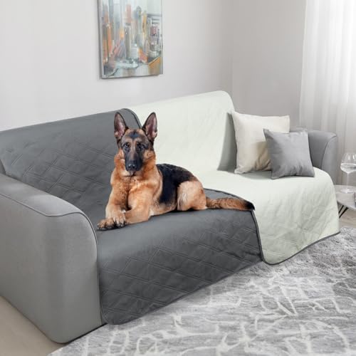 TAIKURA Copriletto Impermeabile per Cani,Tappetini Assorbenti per Animali Domestici Riutilizzabili, Lavabile e Antiscivolo,Protezione per Divano,Letto,Mobili,172x208 cm