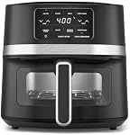 Friteuse à air Cuisinart, four à friteuse de 6 Qt en acier inoxydable, pièces de cuisine lavables au lave-vaisselle avec 5 préréglages : rôtir, cuire, griller, friteuse à air et maintenir au chaud, friteuse électrique rapide et facile (AIR-200C)