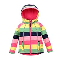 Algopix Similar Product 4 - M2C Girls Hooded Fleece Jacket Striped