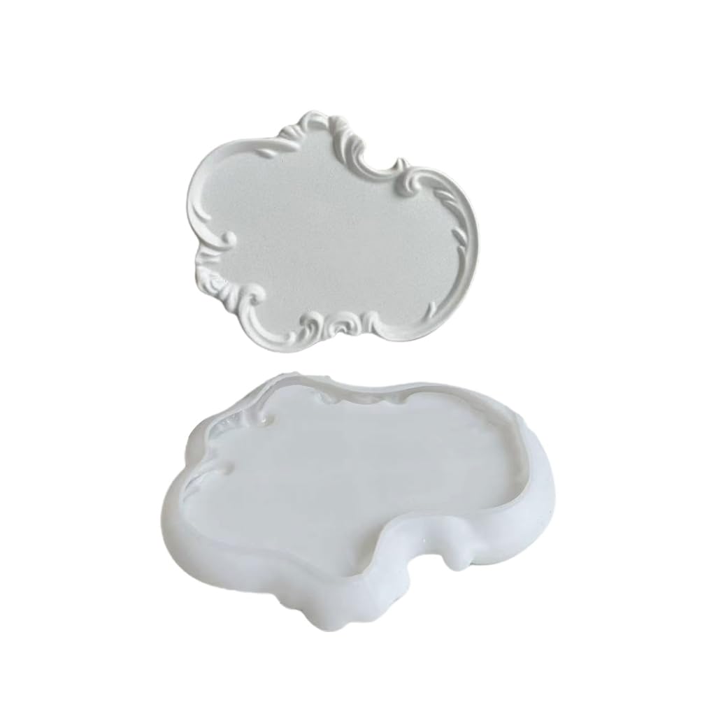 Kalttoy A European Design Lace Relief Tray Resin Mold Diy Cement Plaster Gypsum Mould
