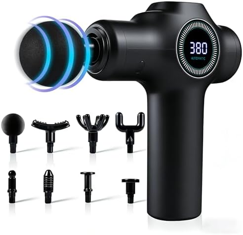 Pistola de Masaje Muscular, Eléctrica Masajeador de Tejido Profun...