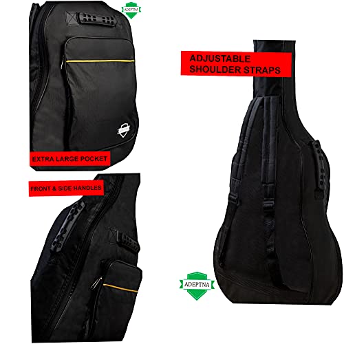 ADEPTNA Étui de transport rembourrée et résistante pour guitare acoustique classique, étui entièrement étanche… - Les Beatles, Paul McCartney, John Lennon, RIngo Starr, George Harrison ADEPTNA Étui de transport rembourrée et résistante pour guitare acoustique classique, étui entièrement étanche… – Image 7