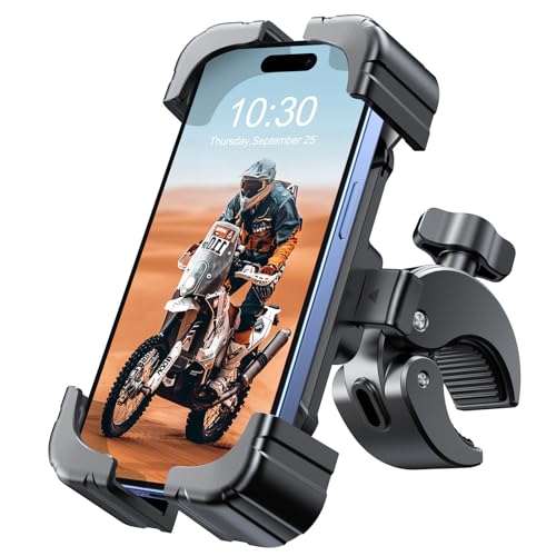Babacom Soporte Movil Bicicleta Montaña, [Super Estable y Anti Shake] Soporte Movil Moto, [1s Auto Lock] Suporte Telemóvel Moto, 360° Rotación Soporte Móvil Moto Compatible con 4.7 '-6.8' Móvil