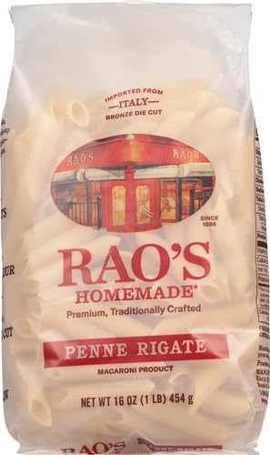 Image of Rao's Homemade Penne Pasta, 16oz, Traditionally Crafted, Premium Quality, From Durum Semolina Flour, Traditional Bronze Die Cut, Imported from Italy (Pack of 2)