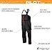 FROGG TOGGS Men's Pilot II Guide Waterproof Breathable Rain Bib, X-Large, Black/Charcoal