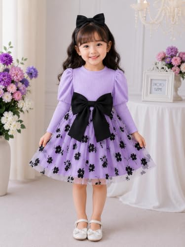 Image of TAGAS Baby Girl's Elegant and Sweet Mesh Splicing Dress for Party || Frock for Girls || Short Sleeve Dress for Girls ||Fency Dress||(KD-134)