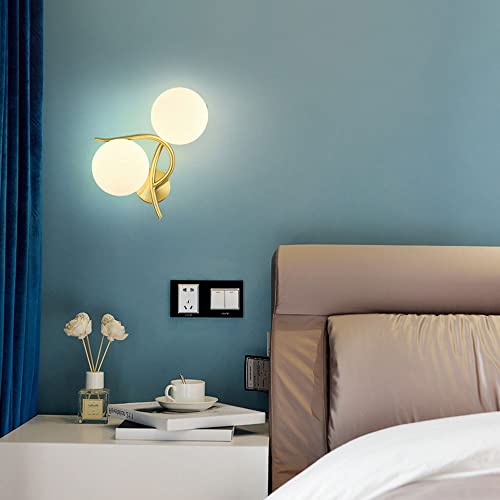 Aplique de pared interior moderno E27 de 2 luces para iluminación decorativa de escaleras 2