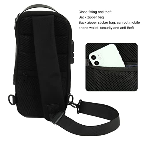 Topyond Outdoor Satchel, Hiking Fitness Travel Crossbody Bag, Chest Anti-Theft Backpack, USB Charging Oxford Crossbody Bag 7