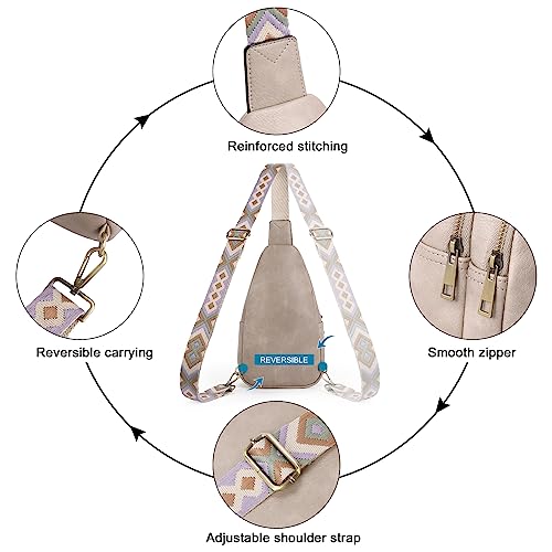 Image of CLUCI Crossbody Bags for Women Men,Leather Sling Bag Cross Body Backpack for Woman Gifts for Women Birthday Unique