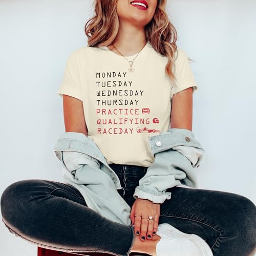 Racing Cars Shirt for Women Race Week Shirts Short Sleeve Tee for Car Lover3