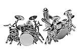 silver cufflinks engraved christening Les boutons de manchette Drum Kit sont élégamment présentés dans une boîte de luxe