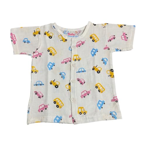Image of Fabrify Organic Muslin Cotton Baby Top and Bottom Set, Sleepsuit Night Dress, Infant Toddler Clothing