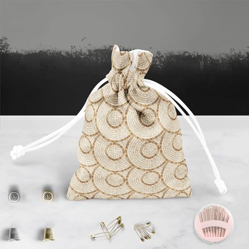 Image of ArtzFolio Brown Mosaic | Pouch Wrist Potli Bag | Bag for Weddings & Casual Parties