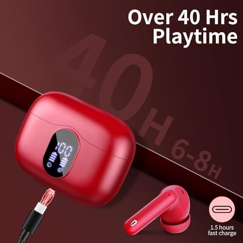 Miniatura 7 de Auriculares Inalámbricos, Bluetooth 5.3 Con Hd Micrófono Hifi Estéreo Pantalla Led, Reducción De Ruido, 13 Mm Controlador Dinámico,Ip7 Impermeable 36h Cascos