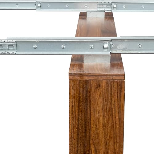 Extendable Dining Table for 2-10, 11"-98" Large Dining Table, Mid Century Modern Farmhouse Console Tables, Wood Foldable Kitchen Tables for Entryway, Dining Room, Living Room, Kitchen, Space Saving