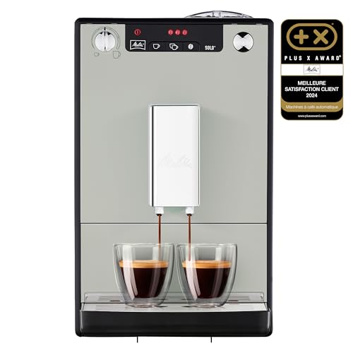 Melitta Solo Sandy Grey, Machine à Café à Grains avec Broyeur et Système d'Extraction des Arômes, Affichage LED, Mode 1 à 2 Tasses, Expresso,...