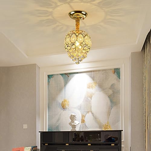 Plafonnier cristal chic moderne à intensité réglable LED