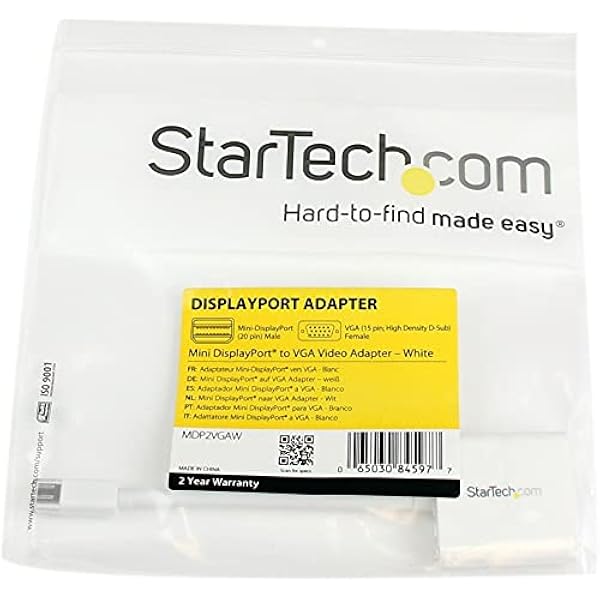 StarTech.com Mini DisplayPort to VGA Adapter - белый - 1080p - Thunderbolt to VGA monitor adapter - Mini DP to VGA converter MDP2VGAW