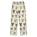 J JOYSAY Fashion Cats Glasses Beige Pattern Pajamas Pants Soft Long Pajama Bottoms Lounge Sleep Pants Lightweight Sweatpants with Pockets Size M