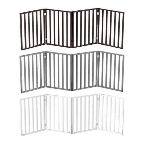 Pet Gate – Dog Gate For Doorways, Stairs Or House – Freestanding, Folding, Accordion Style, Wooden Indoor Dog Fence By Petmaker (4 Panel, Brown), 72X24 Inch (Pack Of 1), 4 Panel #TOP6
