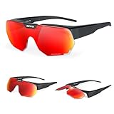 VOZAPOW Polarized Sunglasses over Prescription Glasses Flip up Sports Sunglasses for Men Women Oversized UV Protection Shades