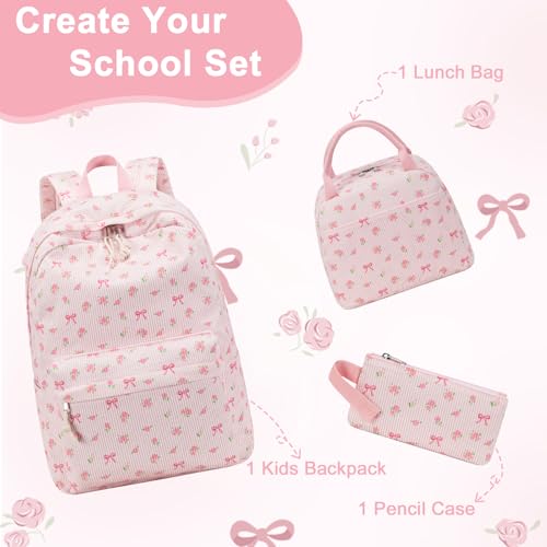 Image of Girls Backpack for Kids Elementary Bookbag Girly School bag Children Laptop Bag