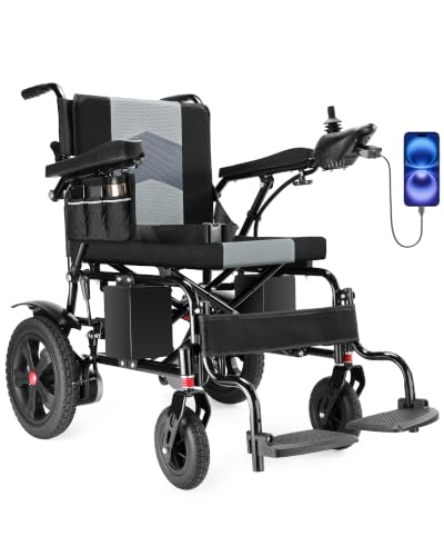 Goldseason 19-Inch Wide Seat Foldable Power Wheelchair for A...